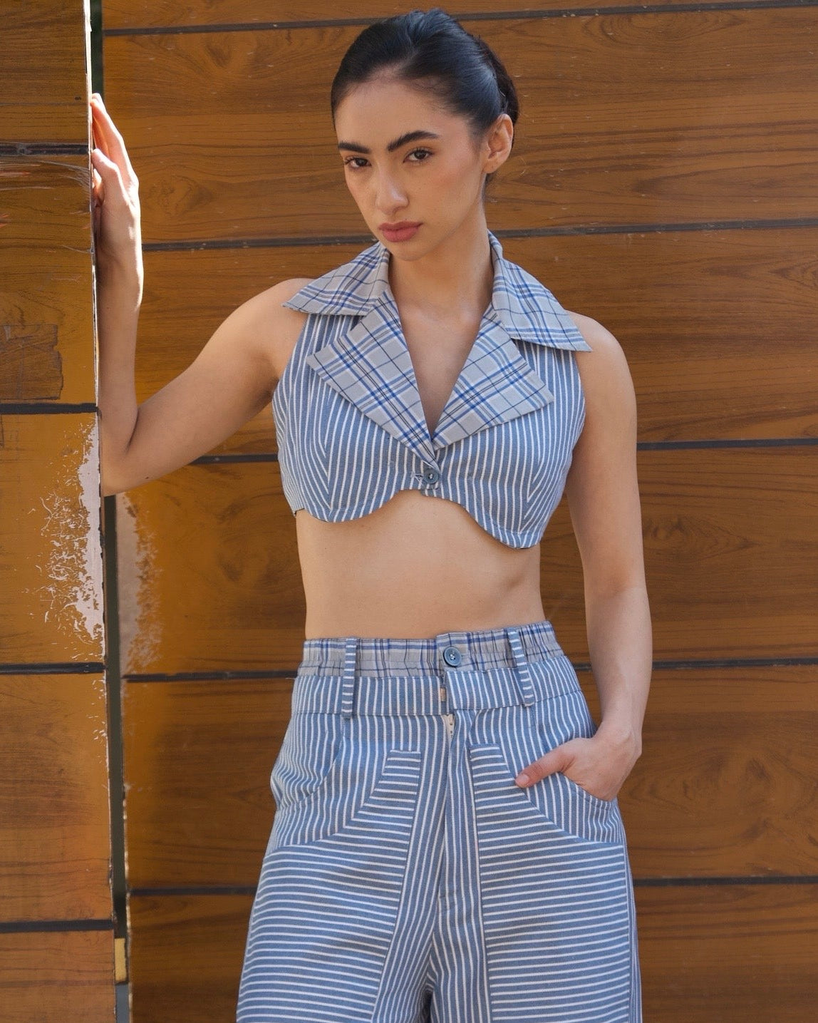 Luna Stripe Halter Top