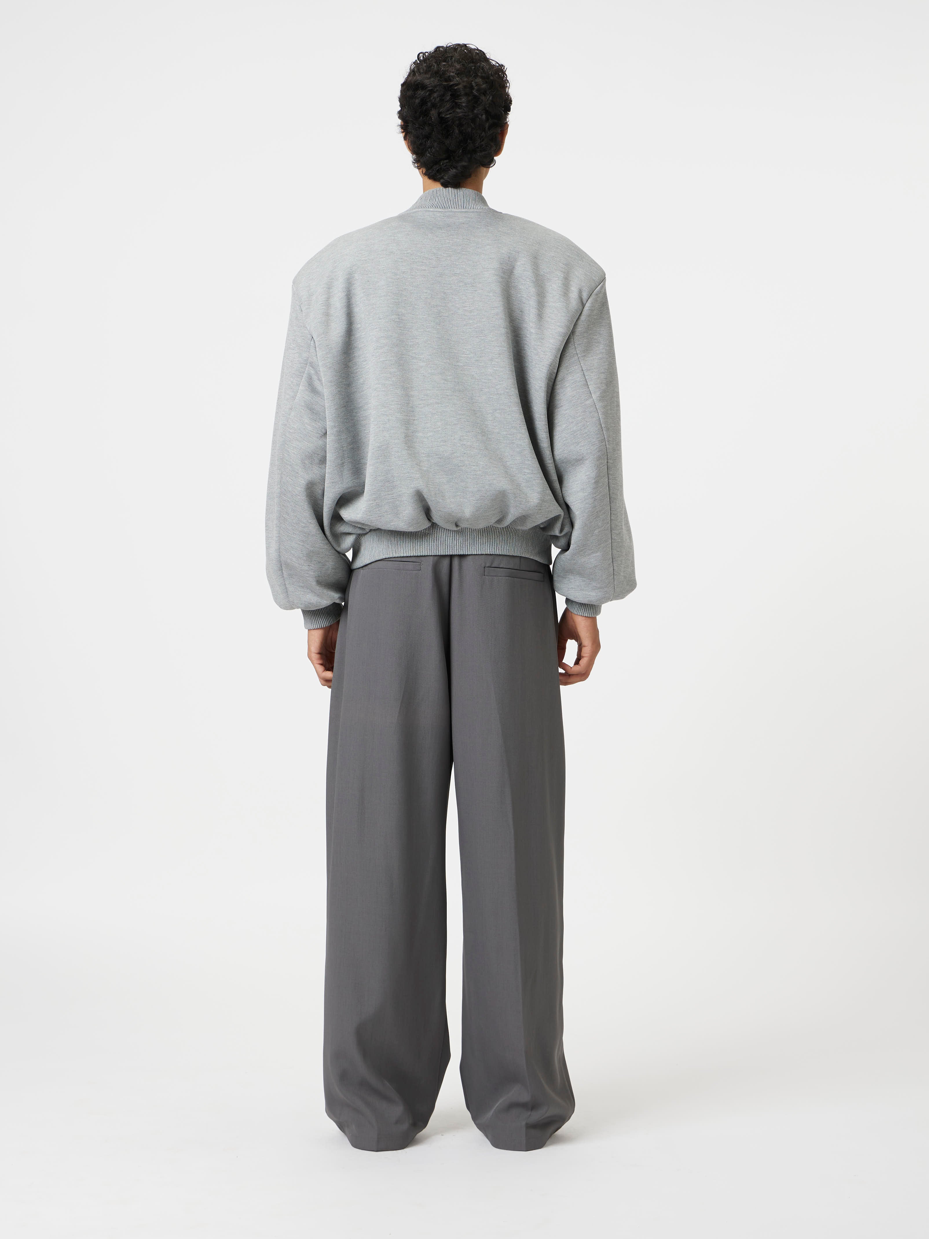 muted grey box jacket