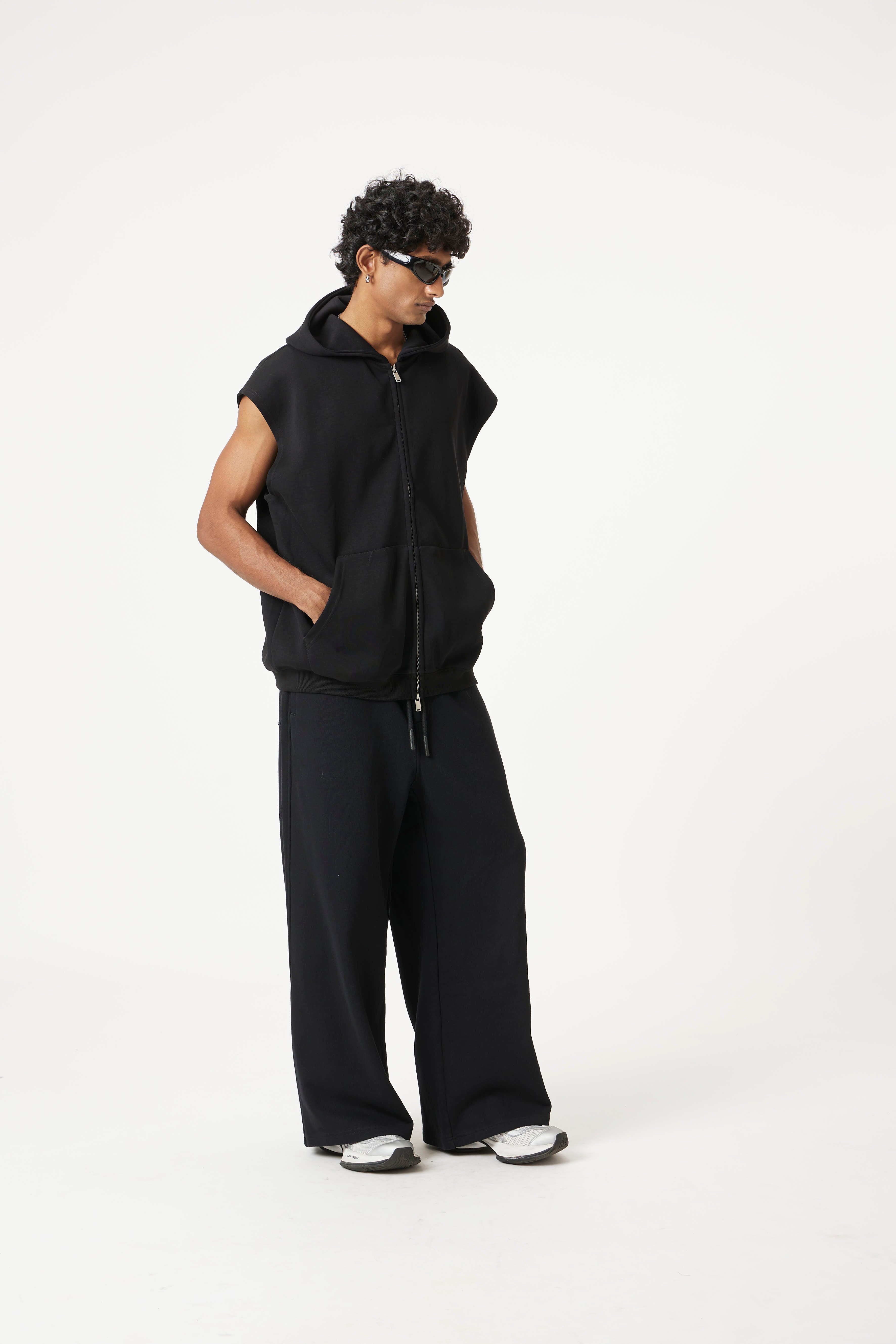 Black Easy Drop Pants