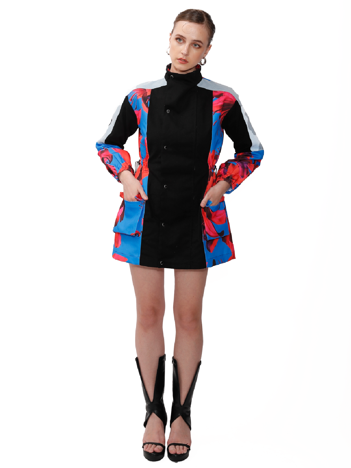 Floral Print Jacket Dress