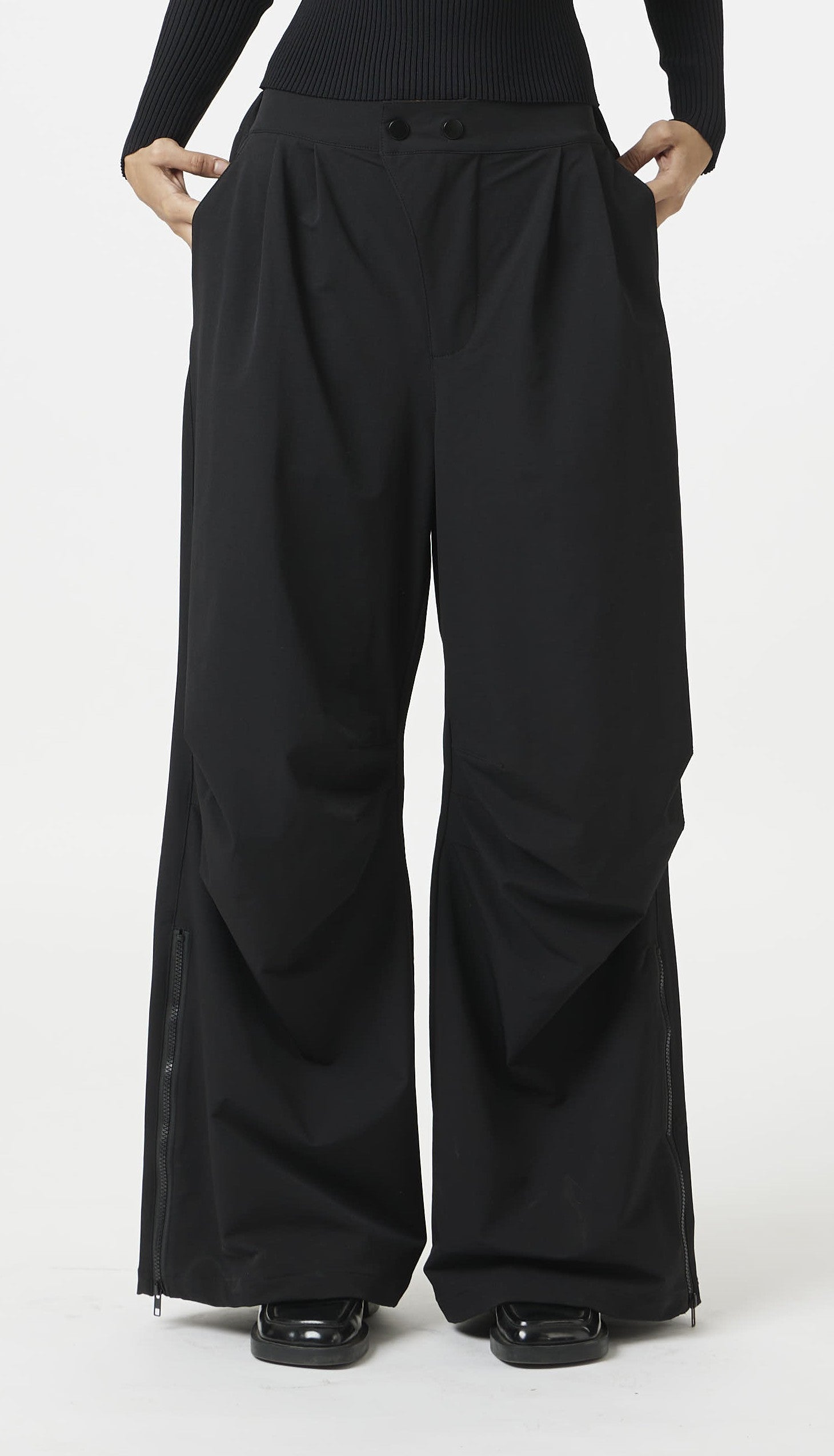 Black Ruched Pants