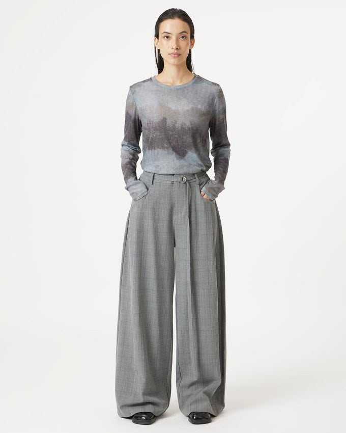 Grey Textured Pant