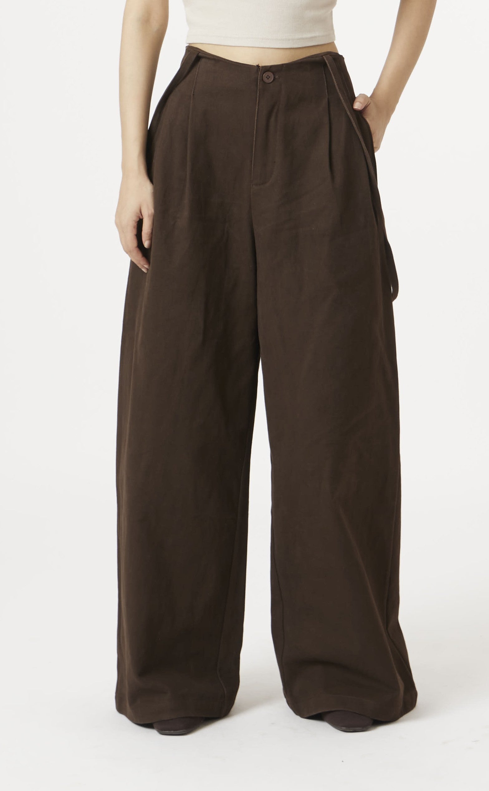 Brown Simple Pants