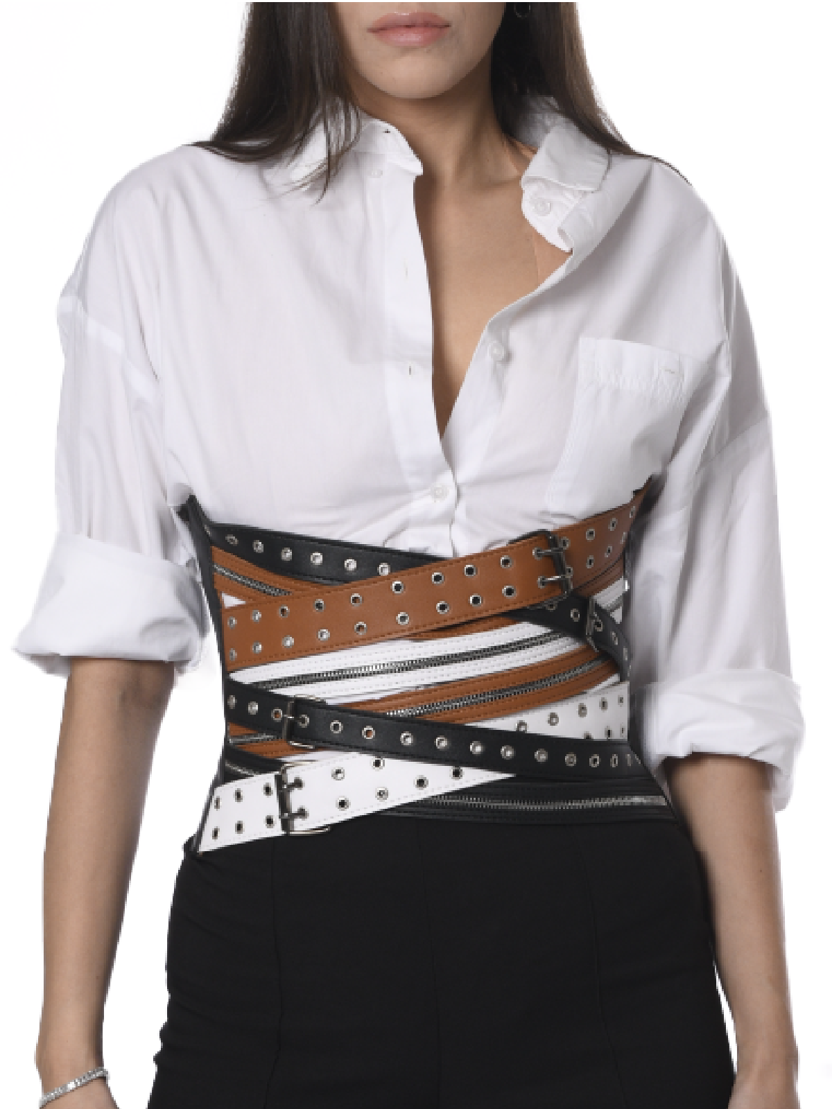 Moshy Abstract Layered Corset Belt