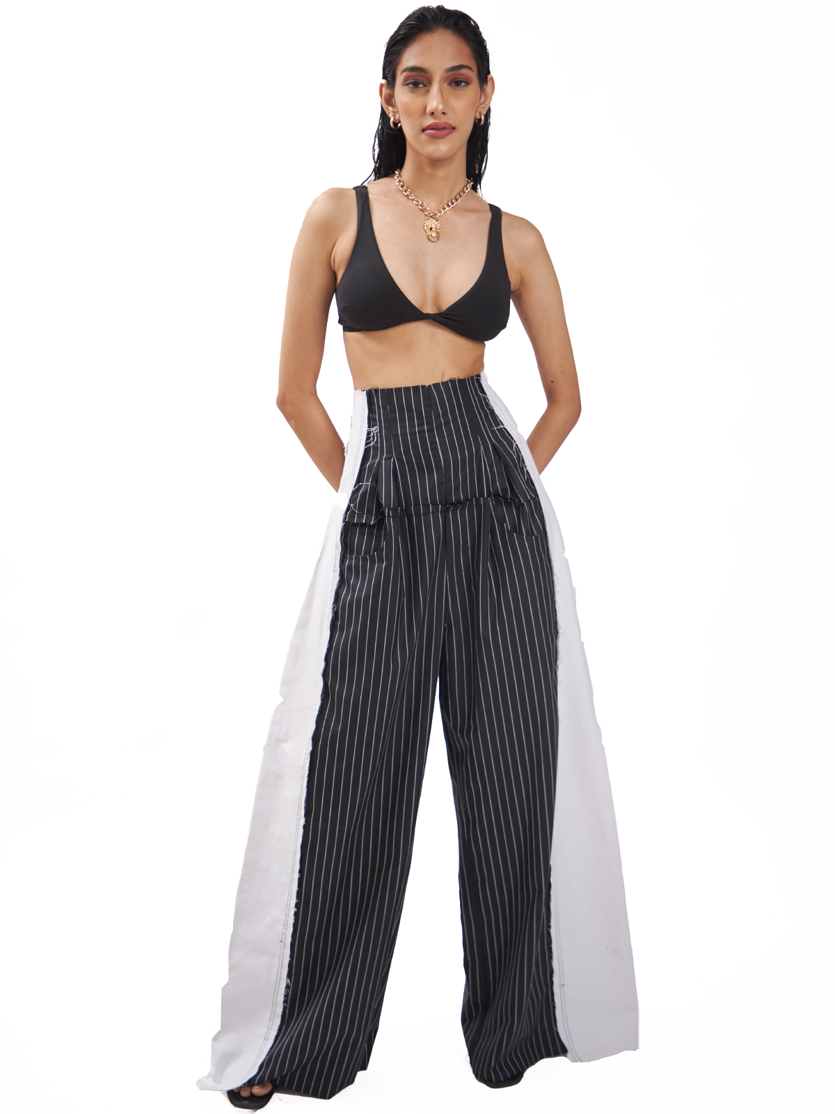 Georgie Pinstripe Corset Pants